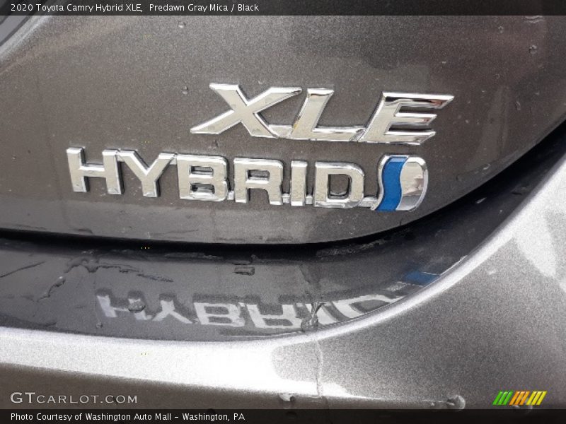 Predawn Gray Mica / Black 2020 Toyota Camry Hybrid XLE