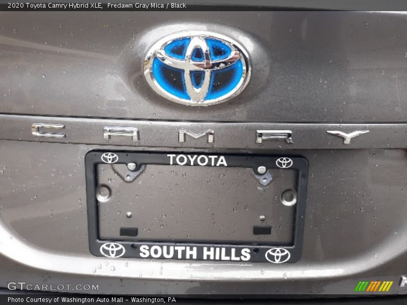 Predawn Gray Mica / Black 2020 Toyota Camry Hybrid XLE