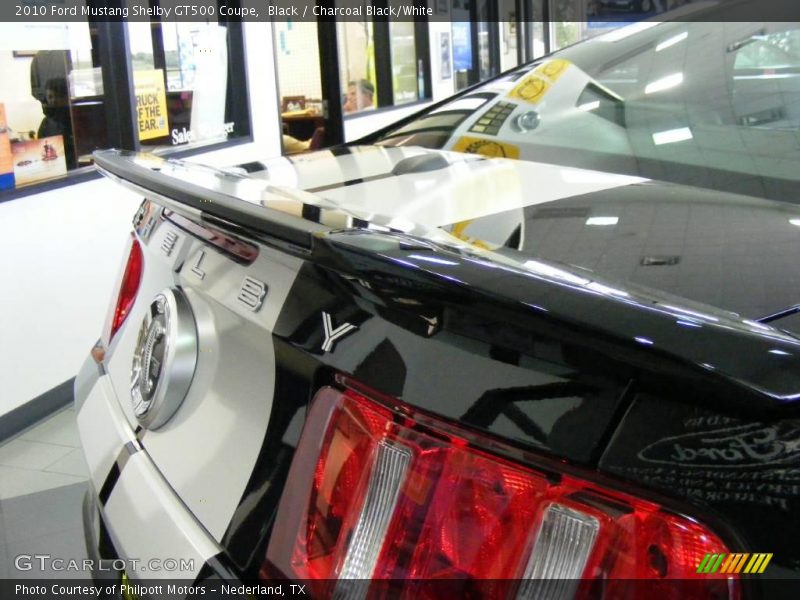 Black / Charcoal Black/White 2010 Ford Mustang Shelby GT500 Coupe