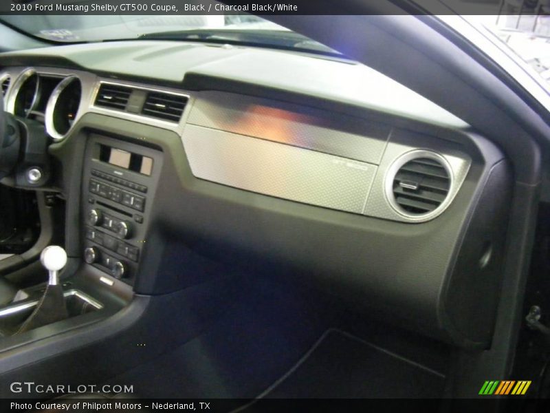 Black / Charcoal Black/White 2010 Ford Mustang Shelby GT500 Coupe