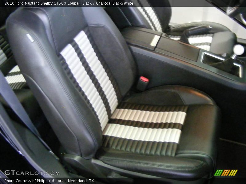 Black / Charcoal Black/White 2010 Ford Mustang Shelby GT500 Coupe