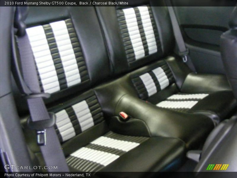 Black / Charcoal Black/White 2010 Ford Mustang Shelby GT500 Coupe