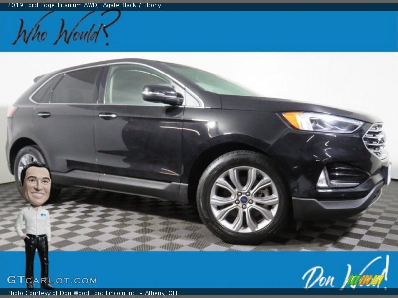 Agate Black / Ebony 2019 Ford Edge Titanium AWD