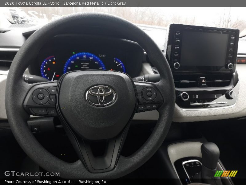 Barcelona Red Metallic / Light Gray 2020 Toyota Corolla LE Hybrid