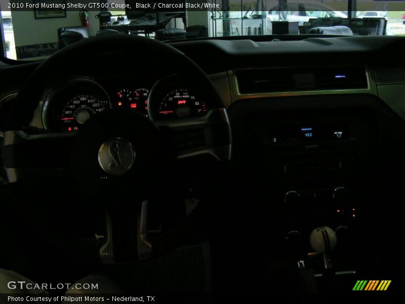 Black / Charcoal Black/White 2010 Ford Mustang Shelby GT500 Coupe