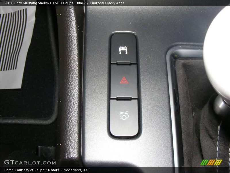 Black / Charcoal Black/White 2010 Ford Mustang Shelby GT500 Coupe