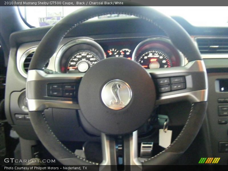 Black / Charcoal Black/White 2010 Ford Mustang Shelby GT500 Coupe