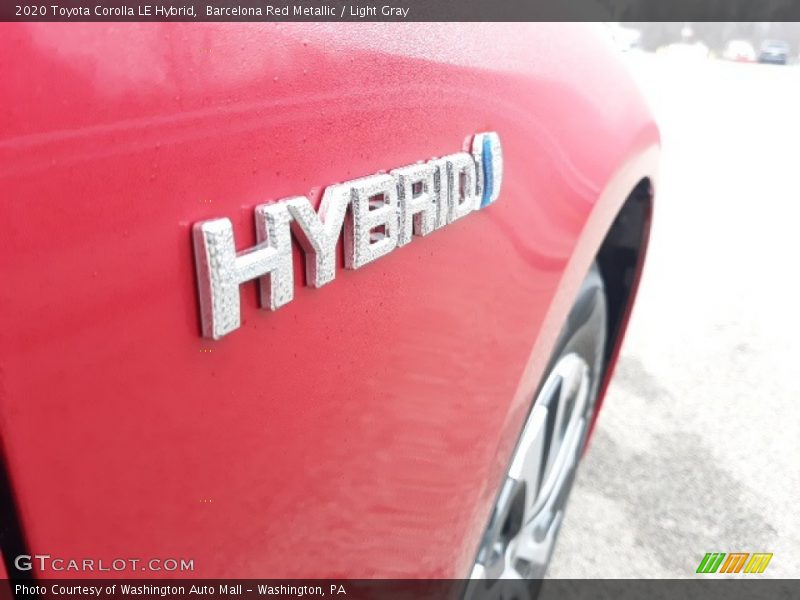 Barcelona Red Metallic / Light Gray 2020 Toyota Corolla LE Hybrid