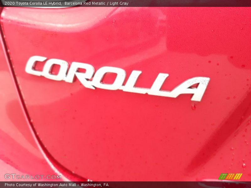 Barcelona Red Metallic / Light Gray 2020 Toyota Corolla LE Hybrid