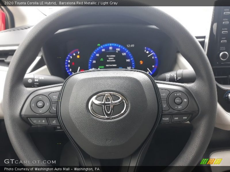 Barcelona Red Metallic / Light Gray 2020 Toyota Corolla LE Hybrid