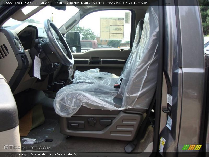 Sterling Grey Metallic / Medium Stone 2009 Ford F350 Super Duty XLT Regular Cab 4x4 Dually