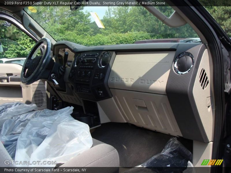 Sterling Grey Metallic / Medium Stone 2009 Ford F350 Super Duty XLT Regular Cab 4x4 Dually