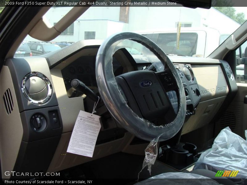 Sterling Grey Metallic / Medium Stone 2009 Ford F350 Super Duty XLT Regular Cab 4x4 Dually
