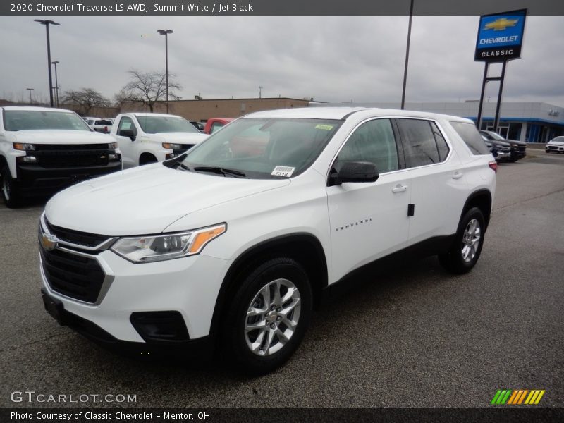 Summit White / Jet Black 2020 Chevrolet Traverse LS AWD