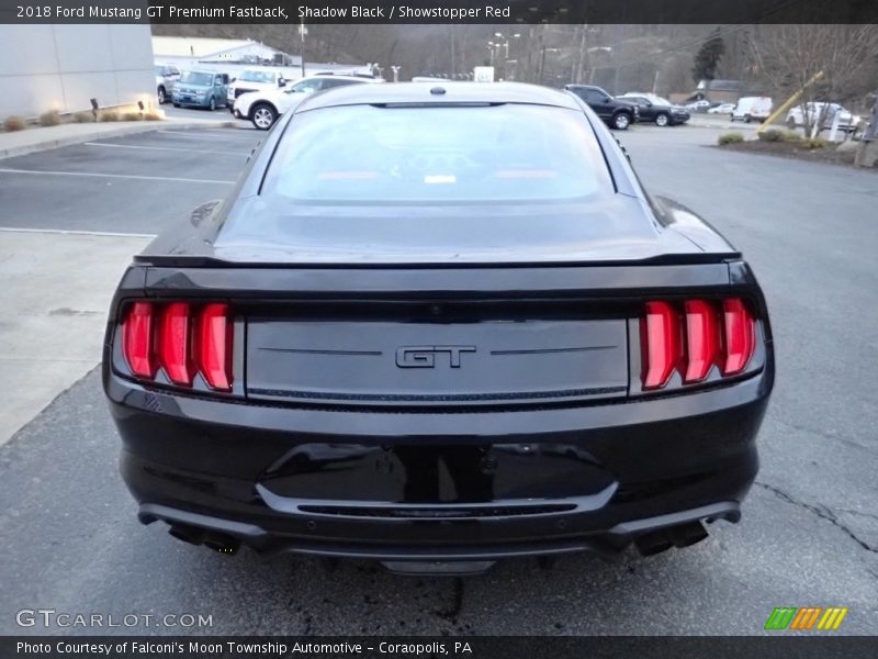 Shadow Black / Showstopper Red 2018 Ford Mustang GT Premium Fastback