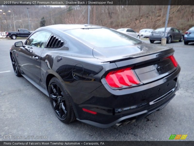 Shadow Black / Showstopper Red 2018 Ford Mustang GT Premium Fastback