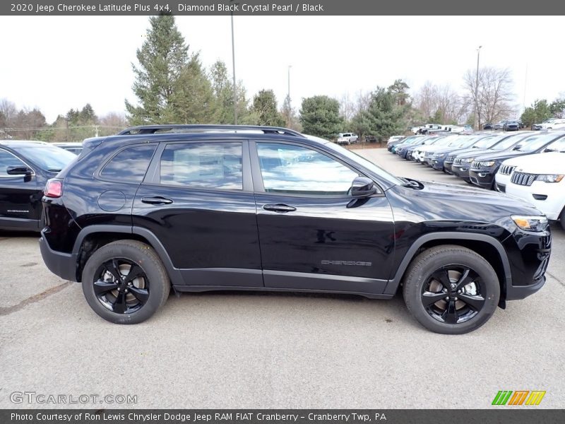 Diamond Black Crystal Pearl / Black 2020 Jeep Cherokee Latitude Plus 4x4