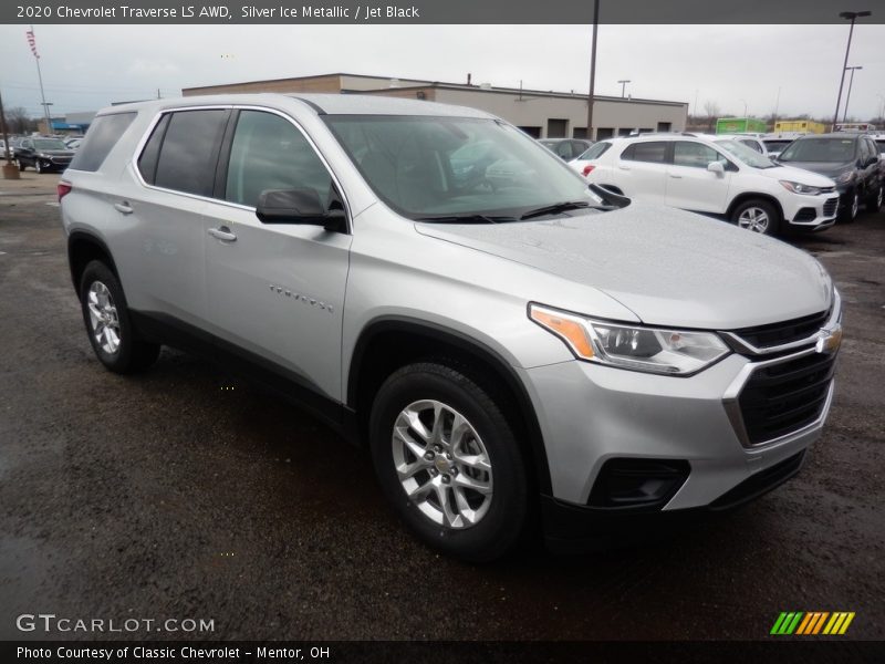 Silver Ice Metallic / Jet Black 2020 Chevrolet Traverse LS AWD