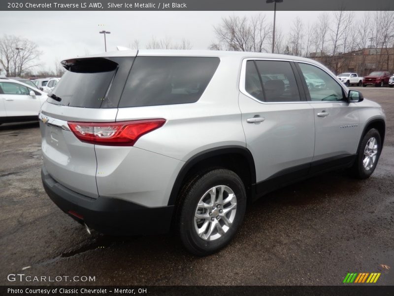 Silver Ice Metallic / Jet Black 2020 Chevrolet Traverse LS AWD