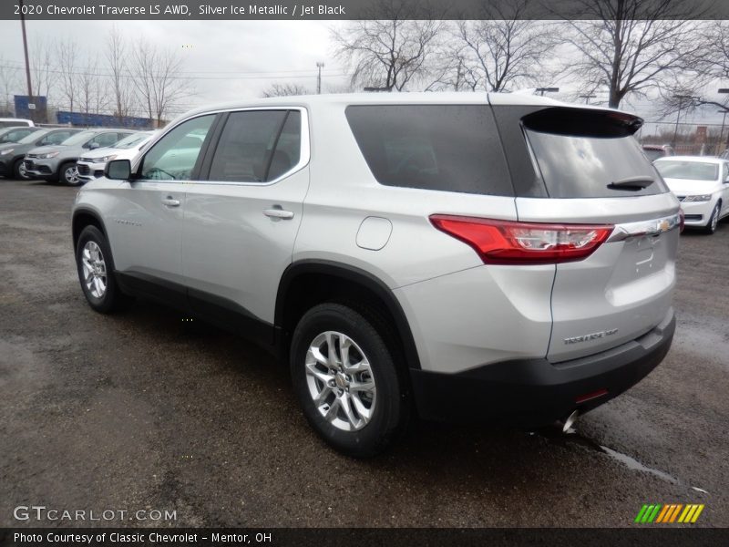 Silver Ice Metallic / Jet Black 2020 Chevrolet Traverse LS AWD