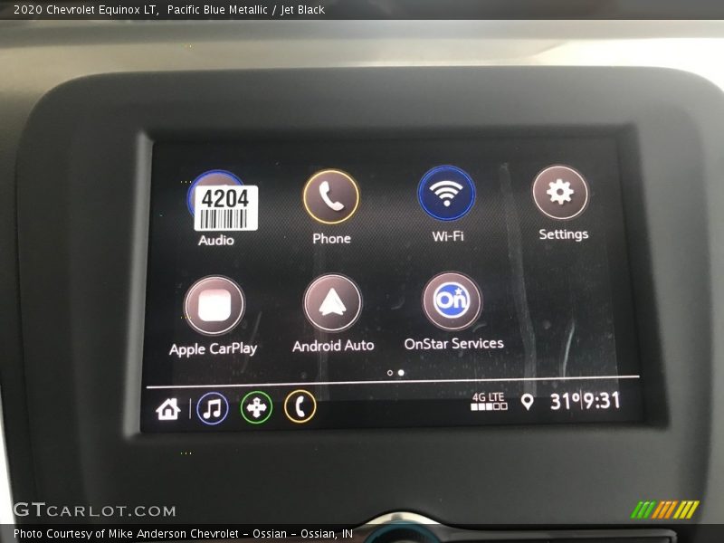 Pacific Blue Metallic / Jet Black 2020 Chevrolet Equinox LT
