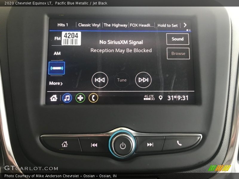 Pacific Blue Metallic / Jet Black 2020 Chevrolet Equinox LT