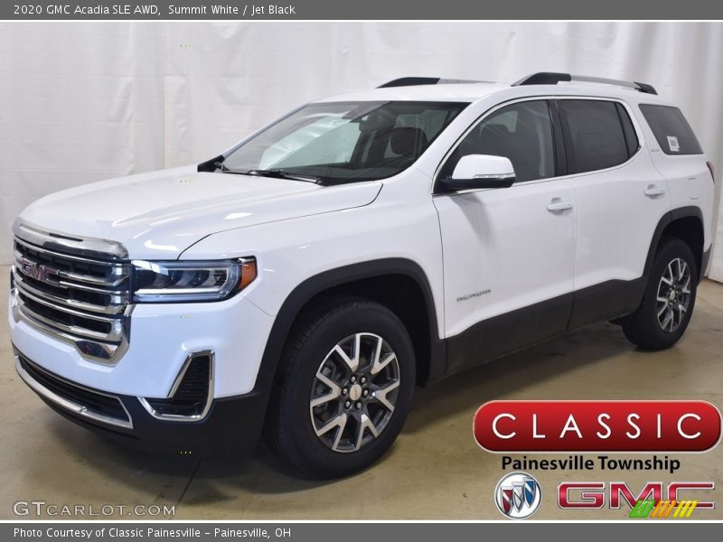 Summit White / Jet Black 2020 GMC Acadia SLE AWD