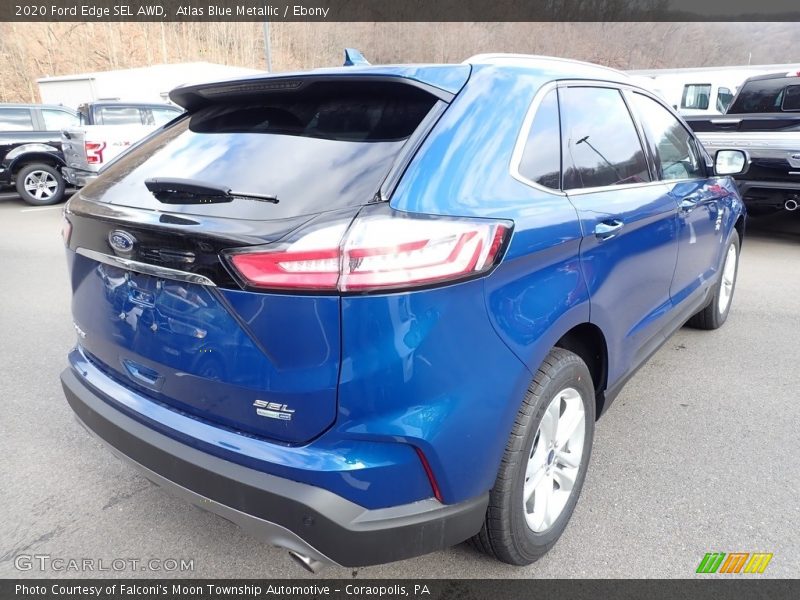 Atlas Blue Metallic / Ebony 2020 Ford Edge SEL AWD