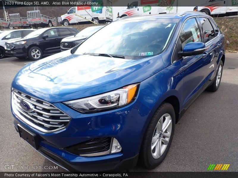 Atlas Blue Metallic / Ebony 2020 Ford Edge SEL AWD