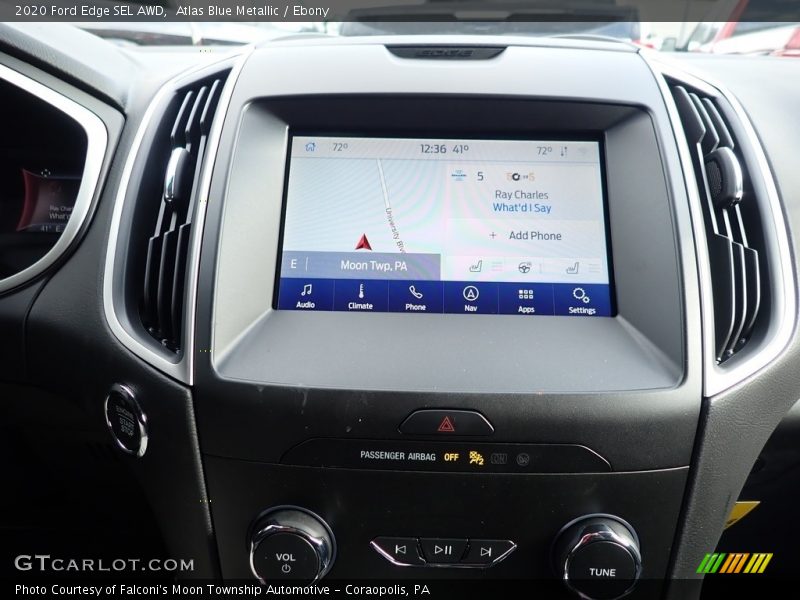 Atlas Blue Metallic / Ebony 2020 Ford Edge SEL AWD