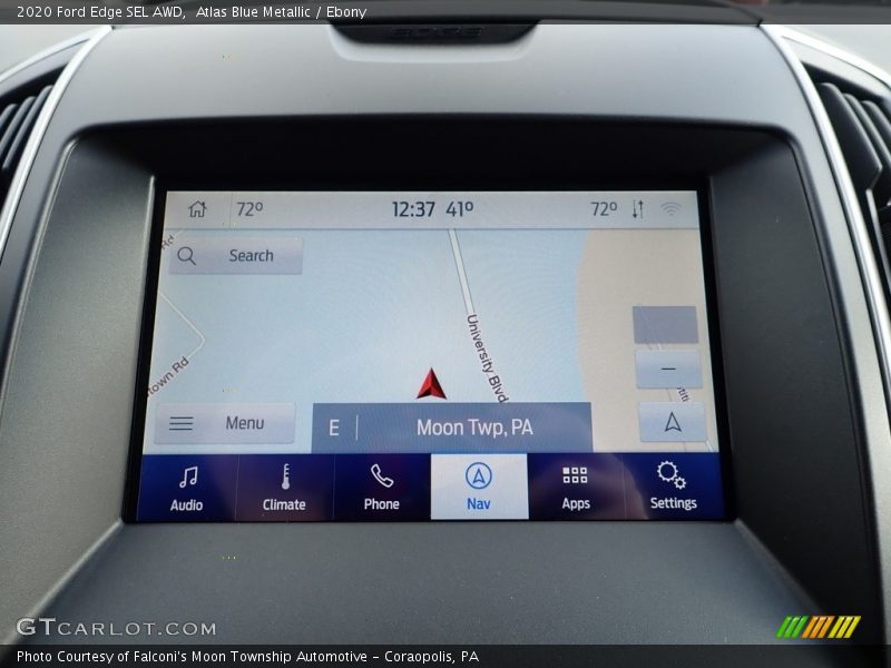 Atlas Blue Metallic / Ebony 2020 Ford Edge SEL AWD