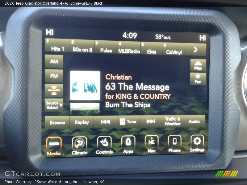 Controls of 2020 Gladiator Overland 4x4