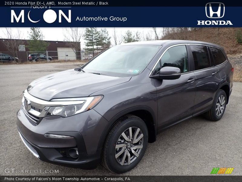 Modern Steel Metallic / Black 2020 Honda Pilot EX-L AWD