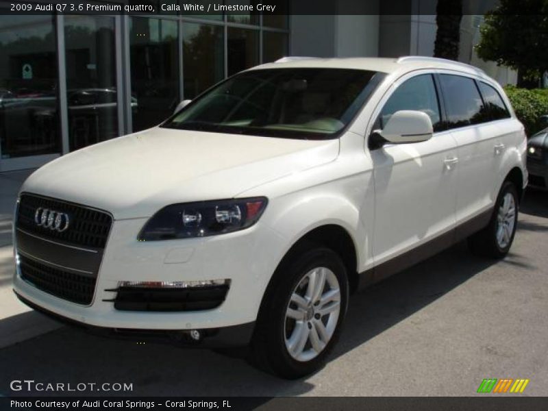 Calla White / Limestone Grey 2009 Audi Q7 3.6 Premium quattro