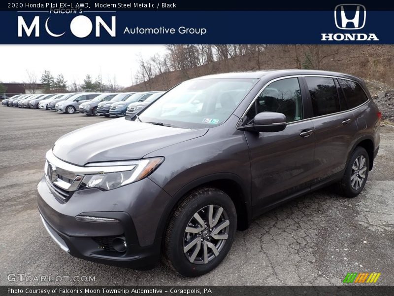 Modern Steel Metallic / Black 2020 Honda Pilot EX-L AWD