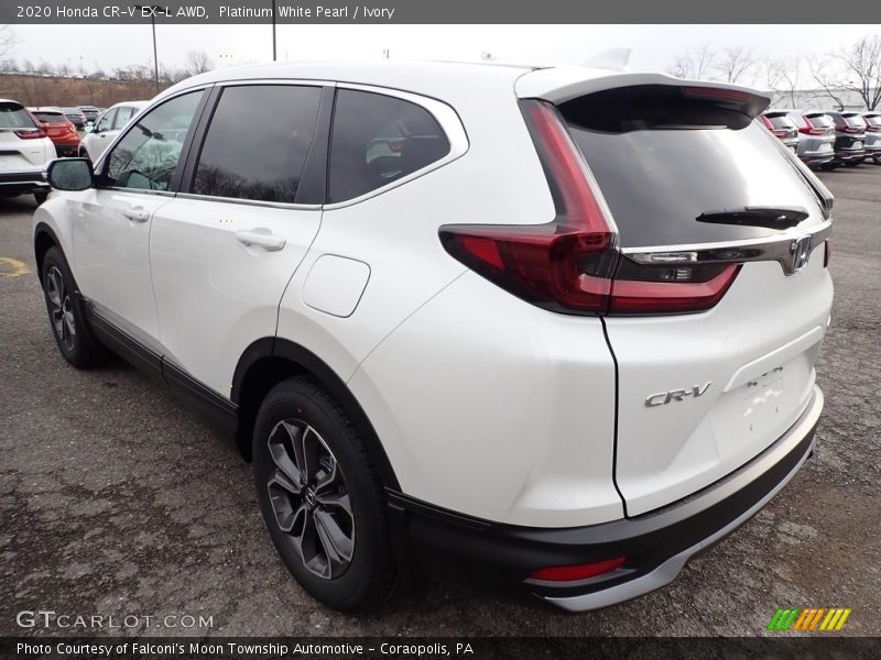 Platinum White Pearl / Ivory 2020 Honda CR-V EX-L AWD