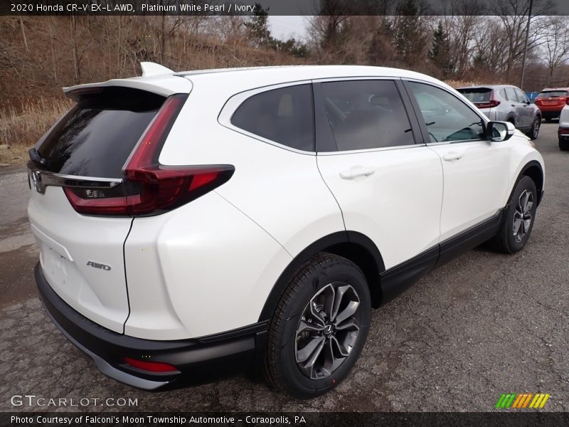 Platinum White Pearl / Ivory 2020 Honda CR-V EX-L AWD