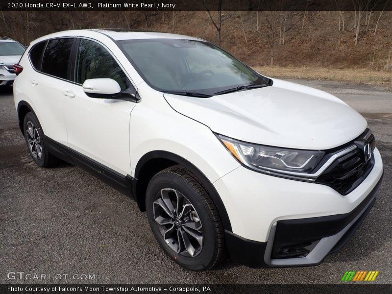 Platinum White Pearl / Ivory 2020 Honda CR-V EX-L AWD