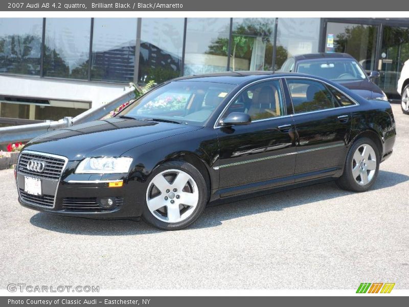 Brilliant Black / Black/Amaretto 2007 Audi A8 4.2 quattro