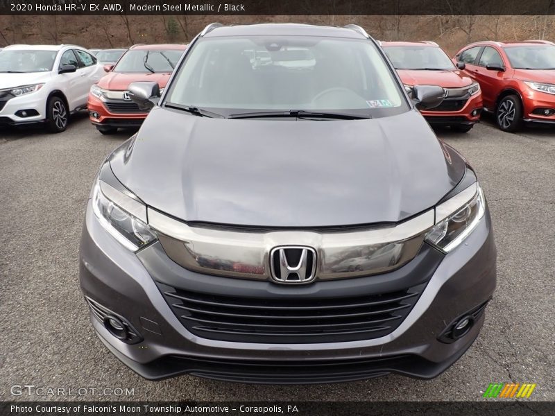 Modern Steel Metallic / Black 2020 Honda HR-V EX AWD
