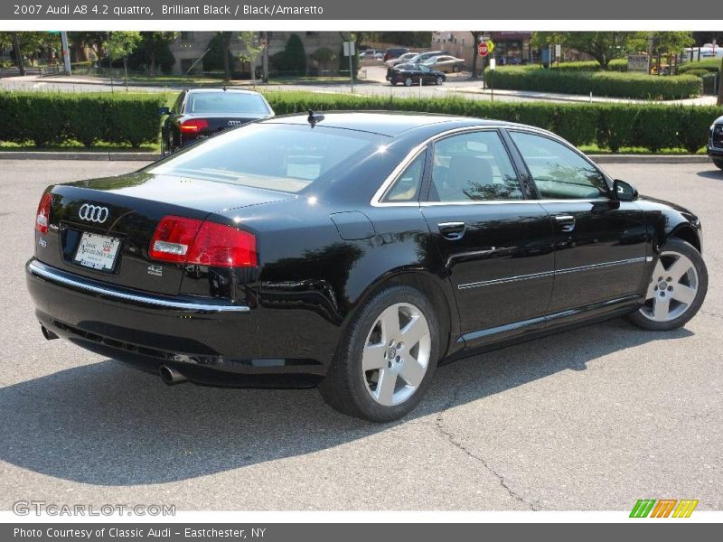Brilliant Black / Black/Amaretto 2007 Audi A8 4.2 quattro