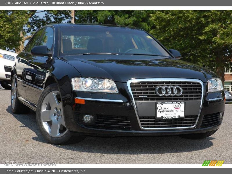 Brilliant Black / Black/Amaretto 2007 Audi A8 4.2 quattro