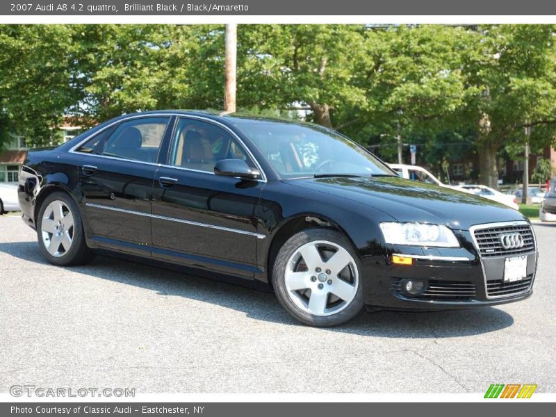 Brilliant Black / Black/Amaretto 2007 Audi A8 4.2 quattro
