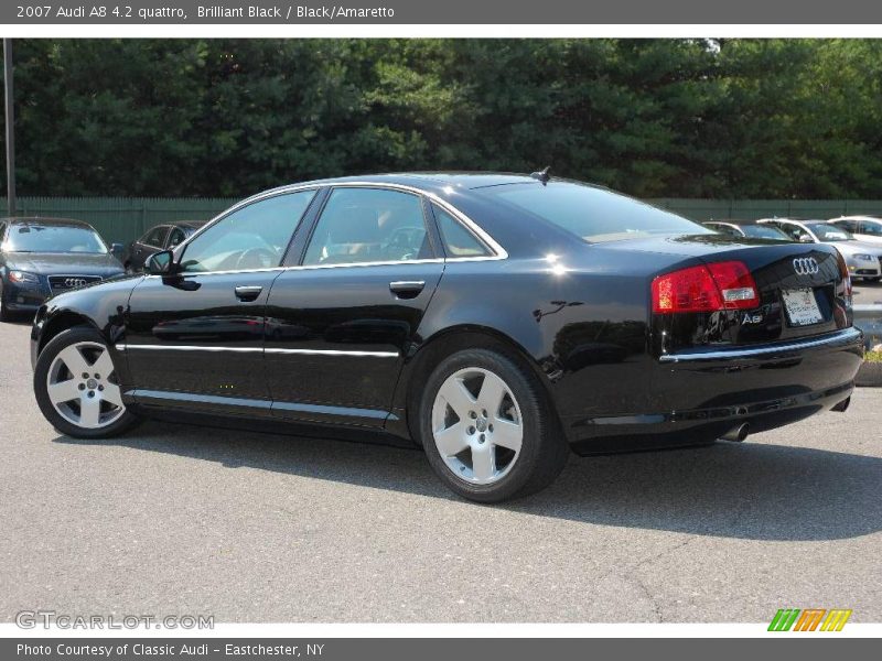 Brilliant Black / Black/Amaretto 2007 Audi A8 4.2 quattro