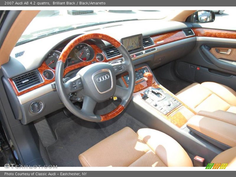 Brilliant Black / Black/Amaretto 2007 Audi A8 4.2 quattro