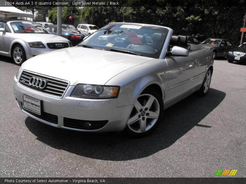 Light Silver Metallic / Black 2004 Audi A4 3.0 quattro Cabriolet