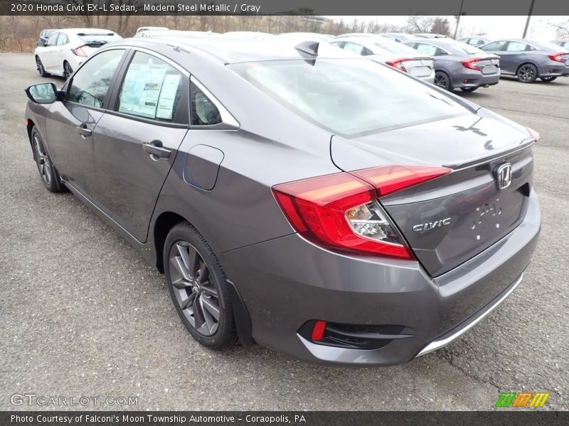 Modern Steel Metallic / Gray 2020 Honda Civic EX-L Sedan