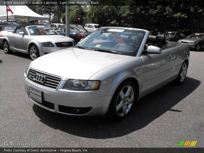Light Silver Metallic / Black 2004 Audi A4 3.0 quattro Cabriolet