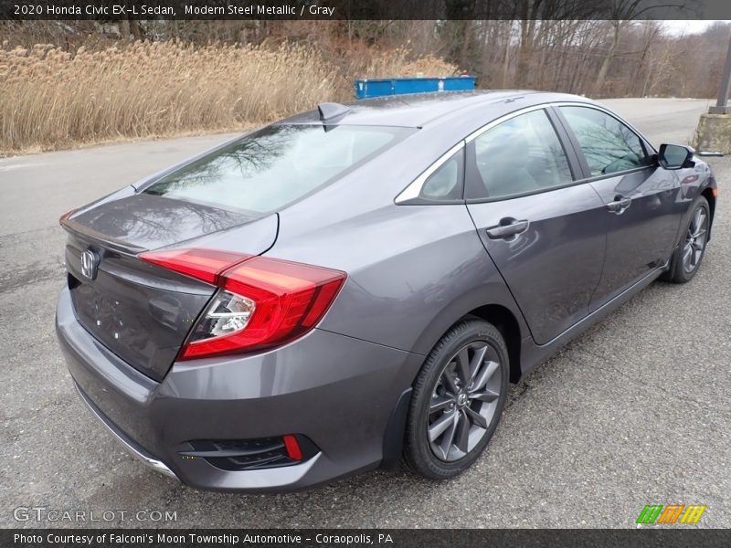 Modern Steel Metallic / Gray 2020 Honda Civic EX-L Sedan