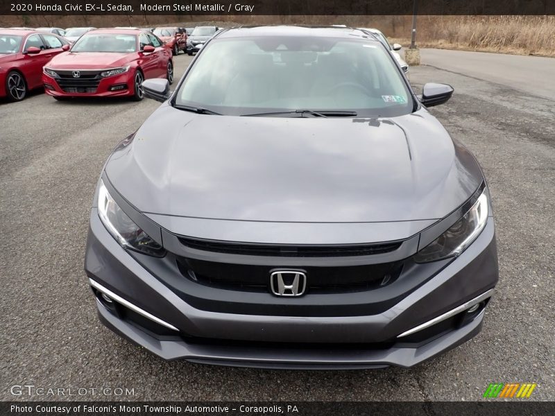 Modern Steel Metallic / Gray 2020 Honda Civic EX-L Sedan